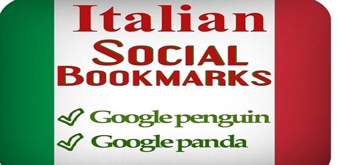 submit more than 10 ITALIAN high pr social bookmarks ...