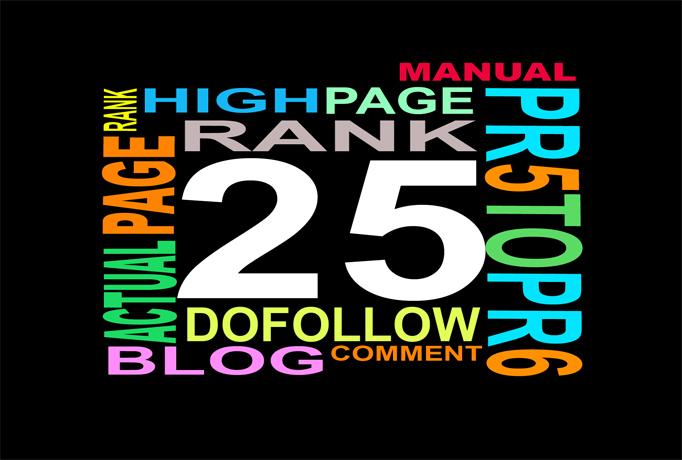 do 25 Manual DoFollow Blog Comment Actual DA50 to DA1...