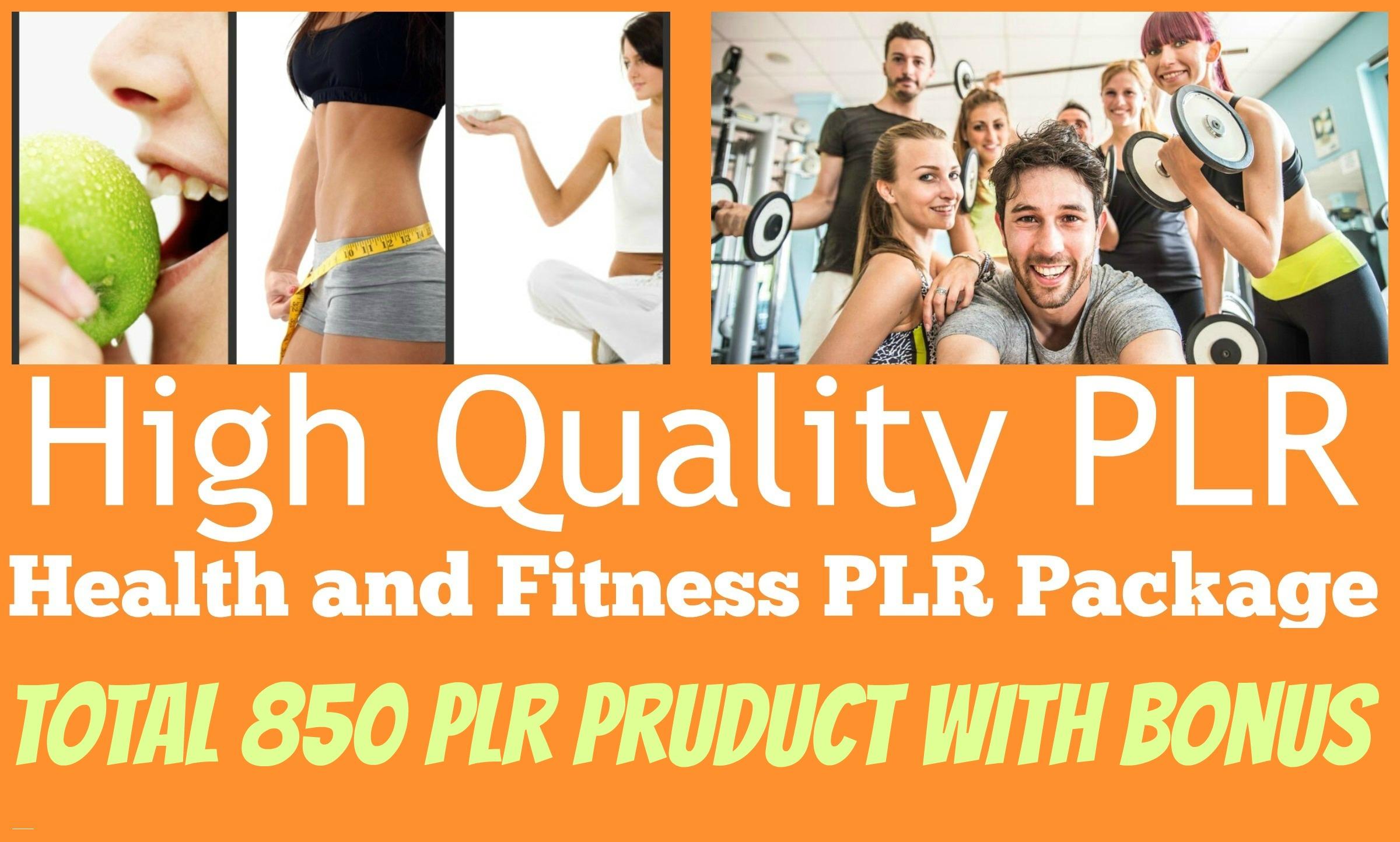 Give You High Quality 850 Health And Fitness PLR Prod...