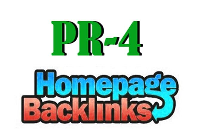 give you 8 homepage niche pr-4 permanent quality link...