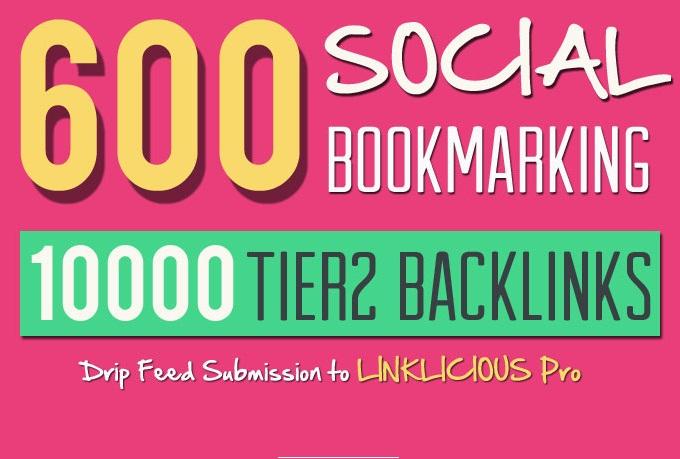 create 600 Social Bookmarks and 10,000 Tier2 Scrapebo...
