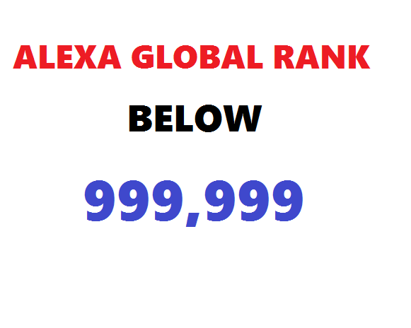 Improve ALEXA GLOBAL Rank Below 999,999