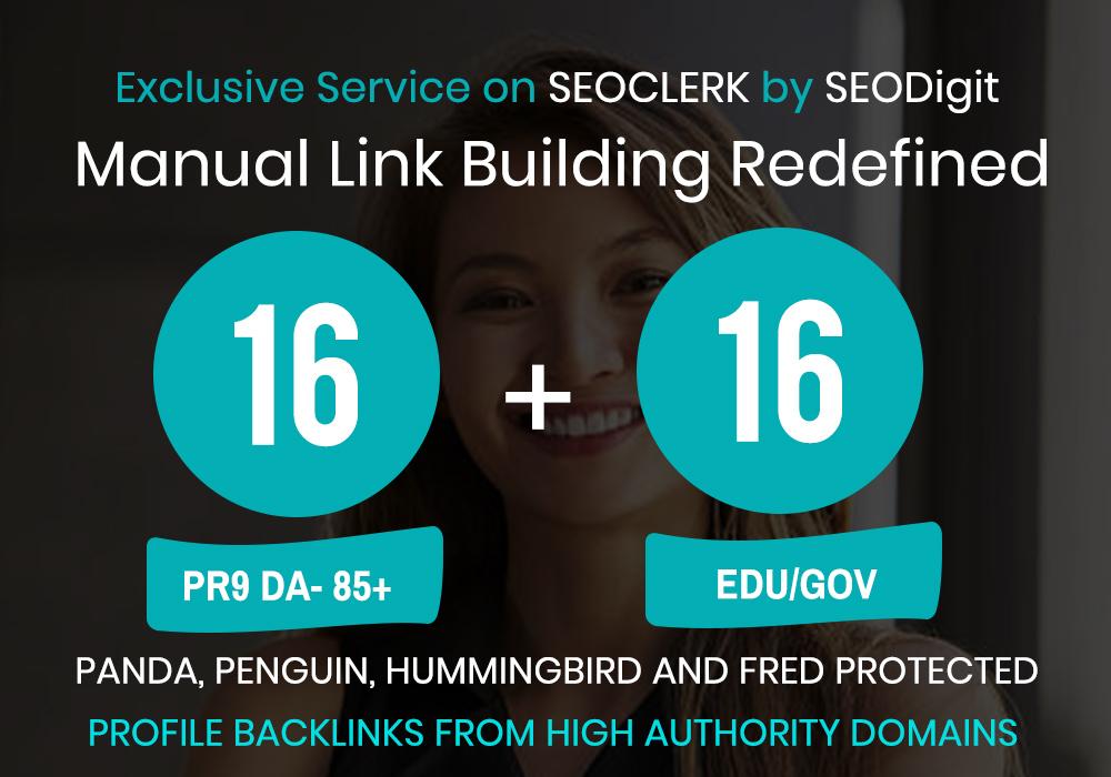 SERPs Booster-16PR9 and 16EDU/GOV profile backlinks i...
