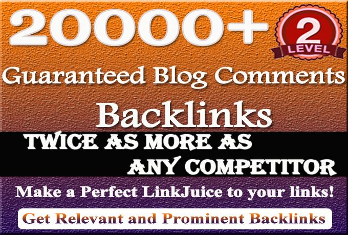 provide you a massive 20000 Blog Comment Backlinks to...