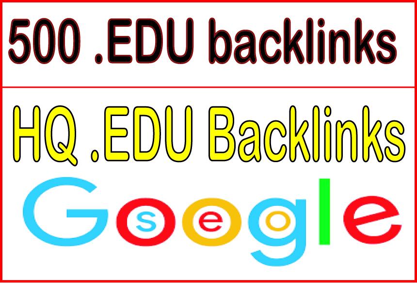 Get you 500 HQ. EDU PR10 to PR6 Backlinks