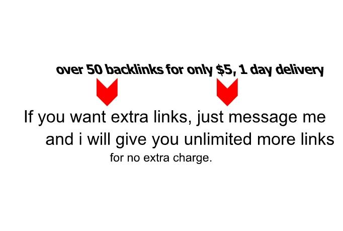 I will give you 50 backlinks from sites ranked pr1-pr...