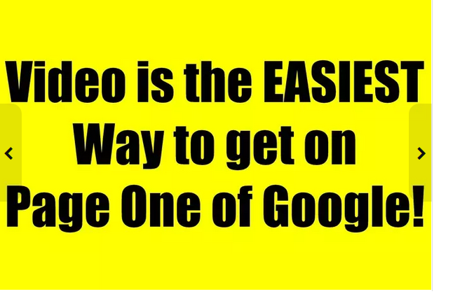 seo optimize your video on Page One Google