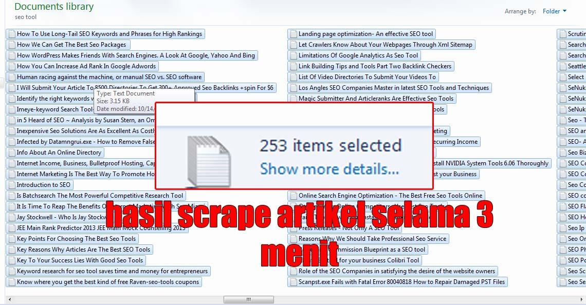 I will give you more hundred articles with your keywo...