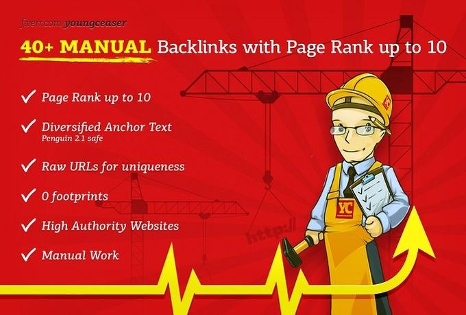 I will manually Do 50 PR10 SEO High Page Rank Backlin...