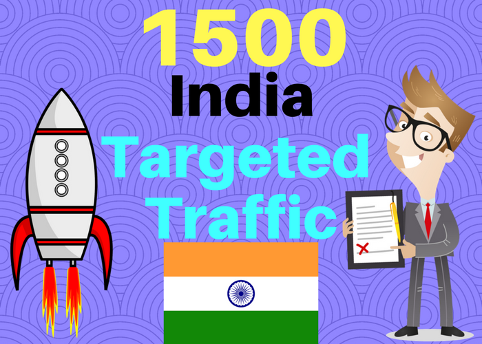 1500 INDIA TARGETED Human traffic to your web or blog...