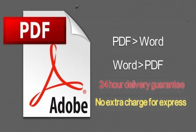I will convert 10 files PDF to Word or WordtoPDF in 2...