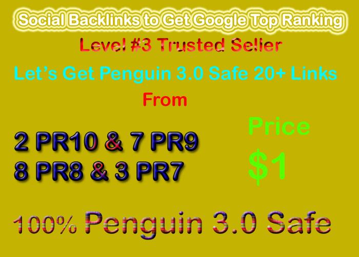 Safe 30 Social Profile Links DA50-DA100 to Page Rank ...