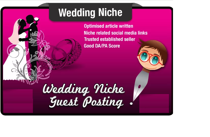 write and Submit a Guest Post on a WEDDING Niche Webs...
