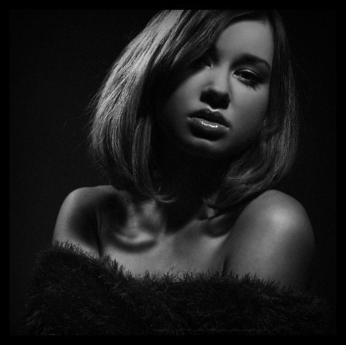 High Quality Retouching, three versions of picture