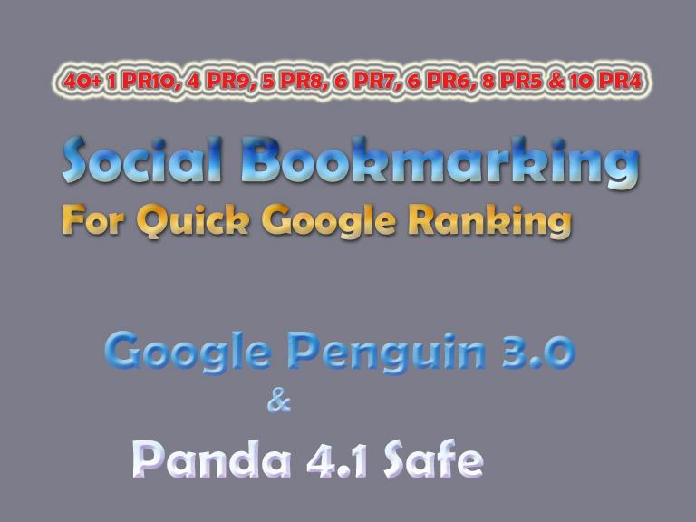 Manual 100 Premium Dofollow Social Bookmarking from D...