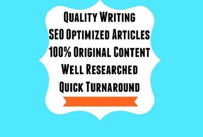 I will write a Unique 600 Word ARTICLE