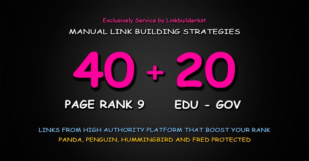 40 Pr9 + 20 Edu Gov High Trust Authority Safe SEO Bac...