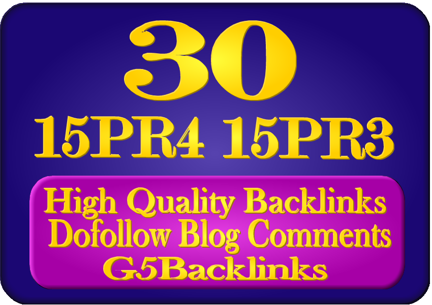 Provide You 15 PR4 15 PR3 Blog Comments Backlinks Man...