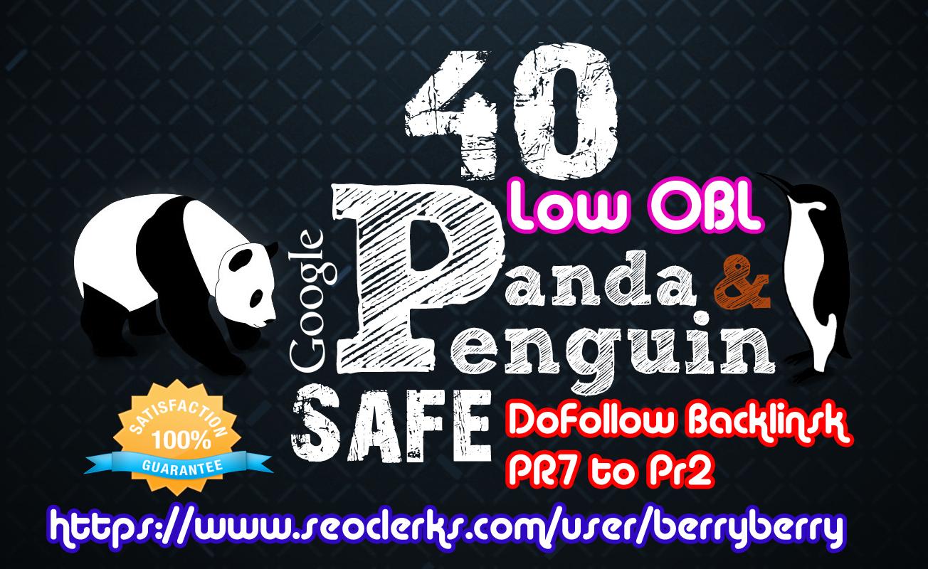 create manually penguin panda safe Low OBL 40 high DA...