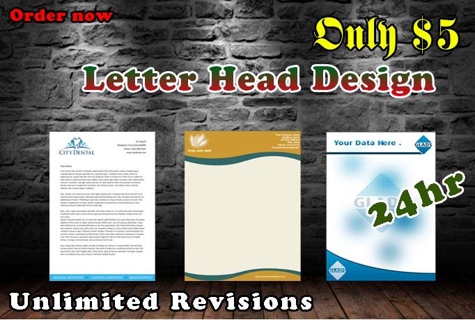 I will letter Head design