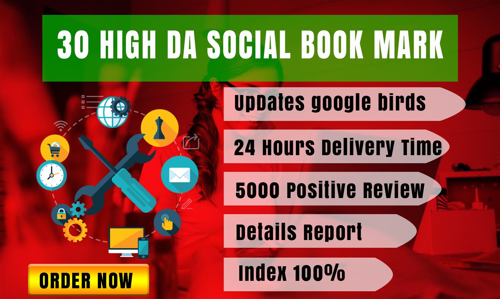 Boom Boom 30 High DA Social Bookmark for your website...