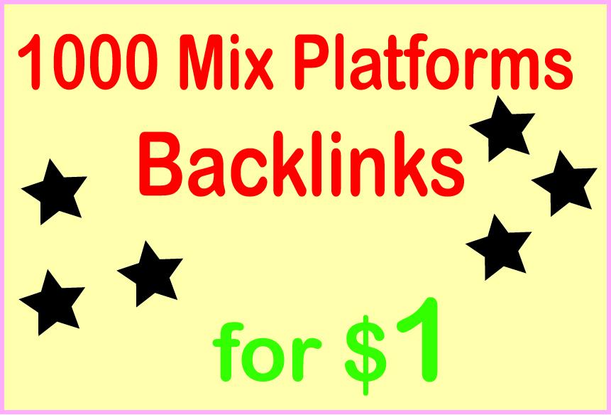 Give You HQ PR 1000 Mix Platforms Backlinks