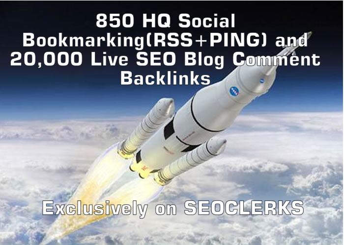 850 HQ Social Bookmarking RSS+PING and 20,000 Live SE...