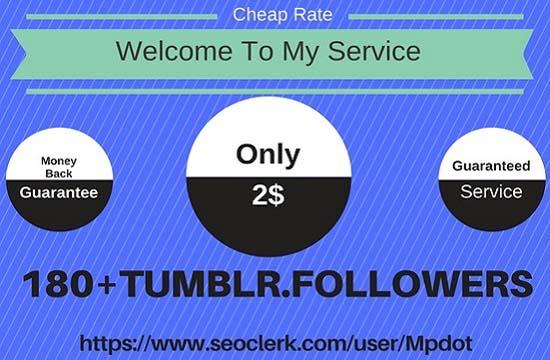 Add You Fast 180+ USA Base Tumblr Followers