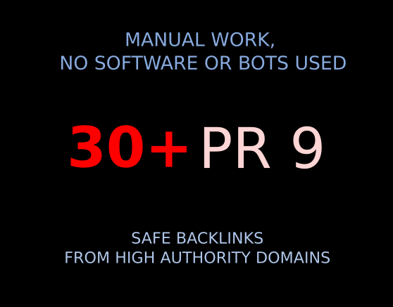 30+ High PR backlinks