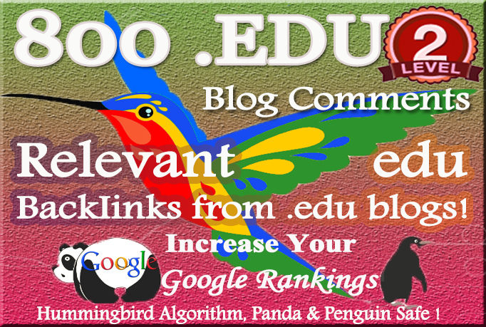 800 relevant edu blog Comment Backlinks to improve yo...