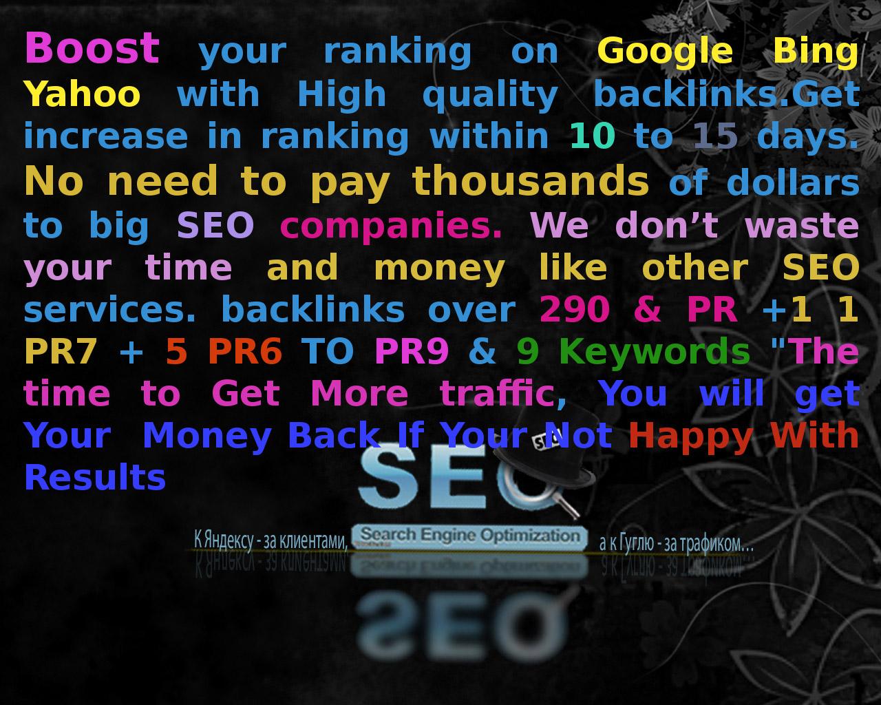 I will Boost your ranking on Google Yahoo Bing within...