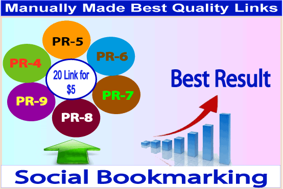 do manually made best quality 20 social bookmark PR4 ...
