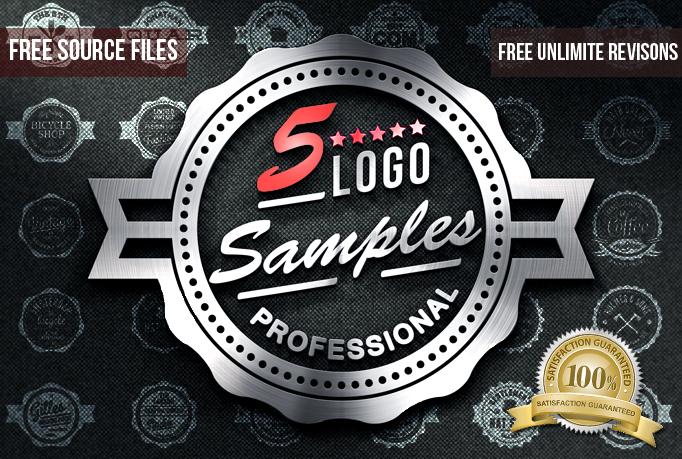 I will do a 5 PROFESSIONAL logos with FREE jpg, psd,...