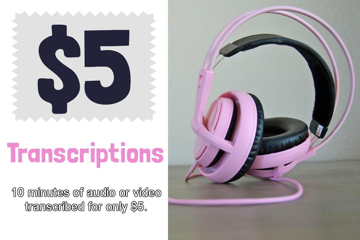 transcribe 10 minutes of audio or video