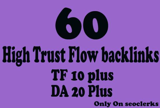 Get 70 High Trust Flow and Citation Flow Backlinks on...