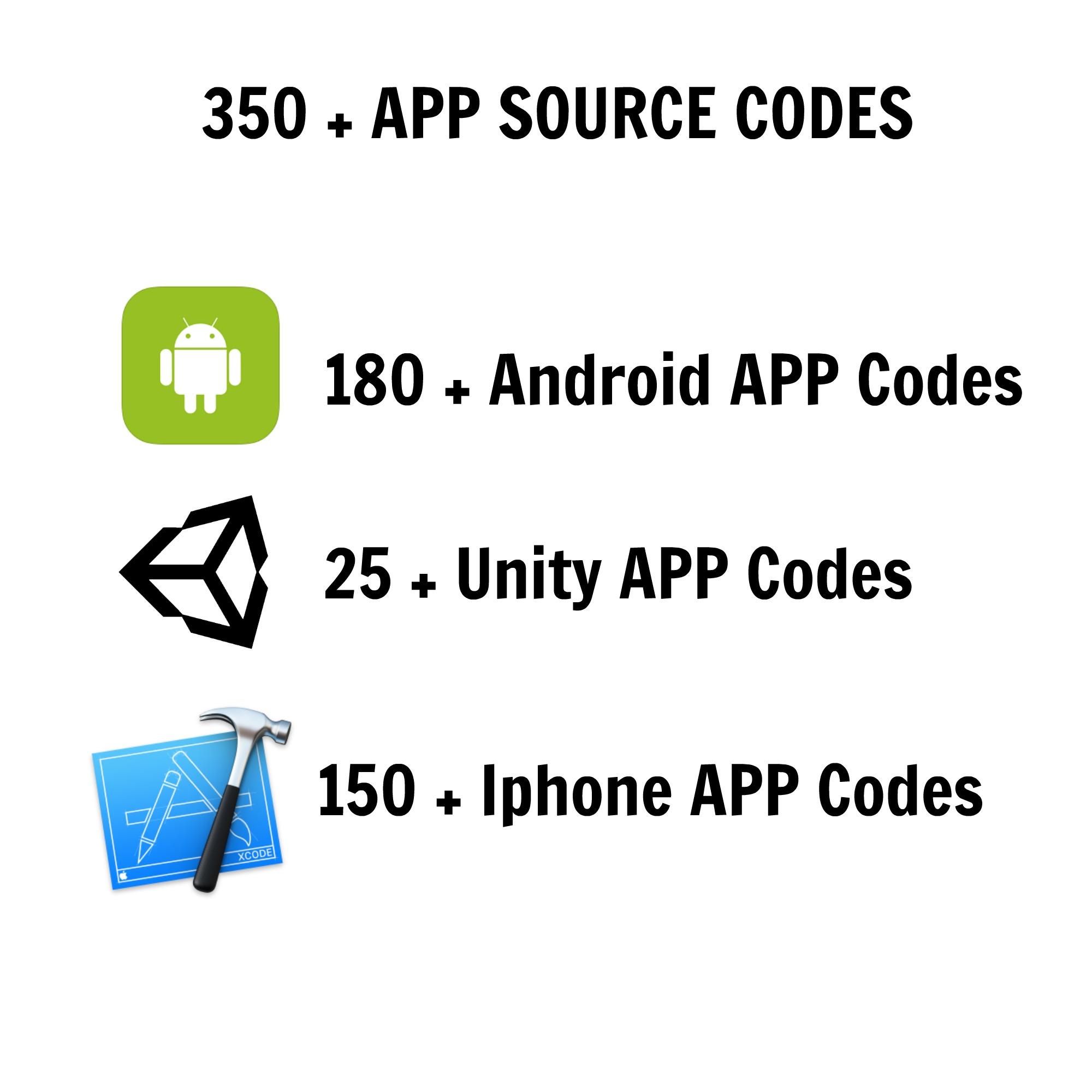 I will give you Over 350 app source codes