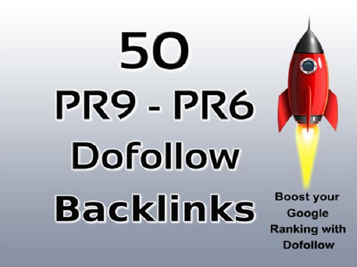50 Pr9 to Pr6 Dofollow Profile Backlinks are Manually...