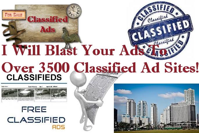 I Will Post CLASSIFIED Ads And Links To Over 5 Millio...