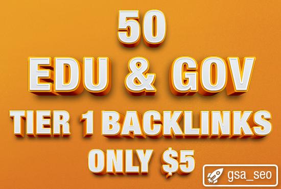 build 50 EDU GOV Backlinks with Contextual and Dofoll...