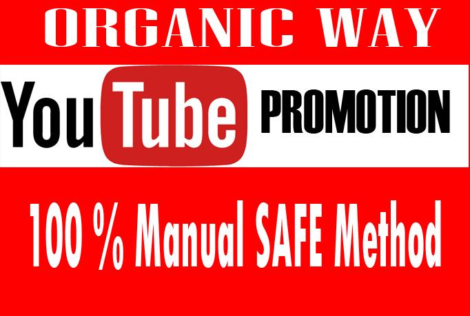 I will promote your youtube video natural organic rel...