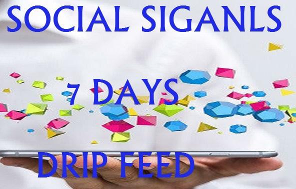 3033 Social Signals Drip Feed for 7 days SEO BOOST Ra...