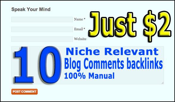 10 High Quality Niche relevant backlinks to boost SER...