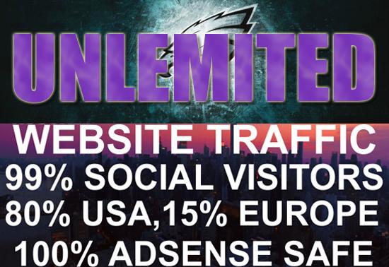 I will drive UNLIMITED genuine real traffic to your w...
