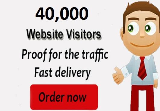 I will Drive 40000 Targeted Worldwide Visitors Traffi...