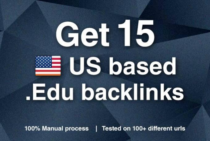 I will give 15 US Edu backlinks to boost your website...