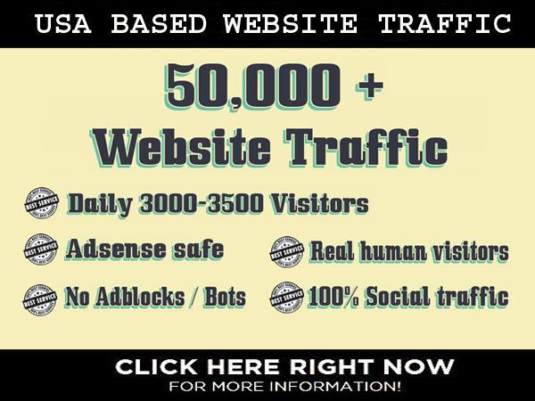 drive 50,000 unlimited, Targeted Website, Traffic, So...