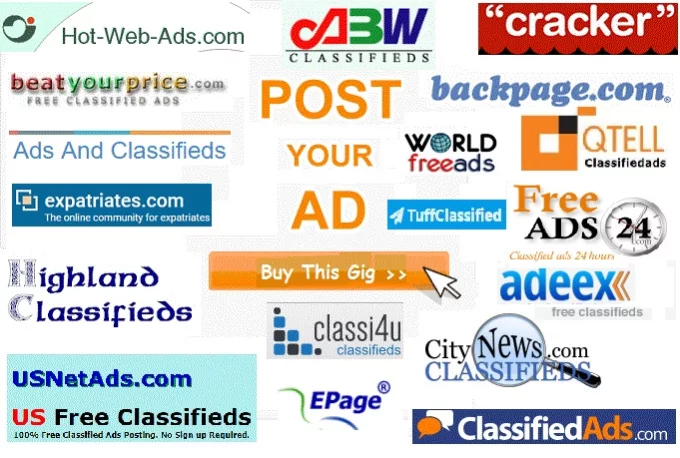 Post Your Ad on 50 Top classified websites