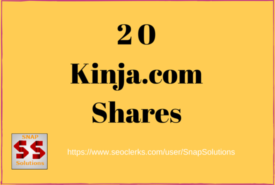 Get You 20 Kinja. com Social Shares For Your URL