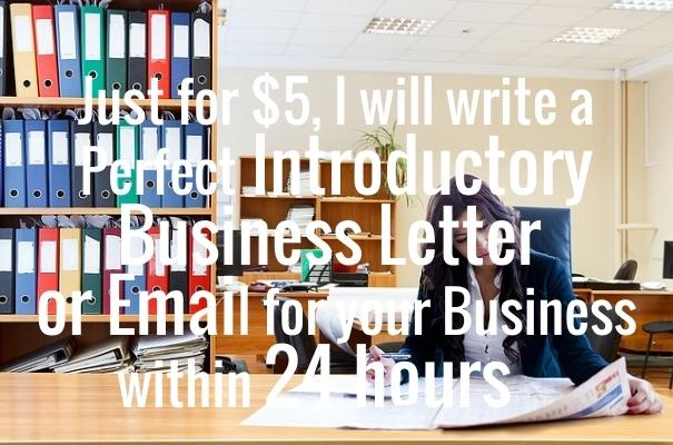 write an impressive business introduction letter or e...