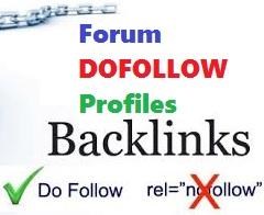 100+ Forum Dofollow and Nofollow Profiles Backlinks